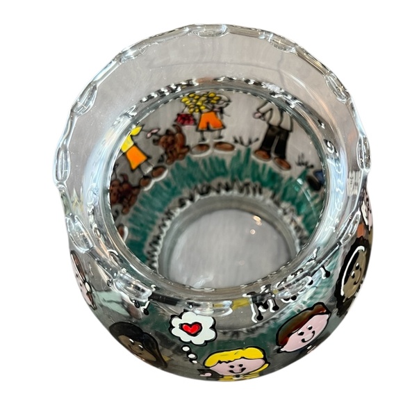 Clear Ivy Bowl Ruffled Hand Painted Vase "MANY HANDS, MANY MINDS... ONE GOD" NEW - Picture 5 of 6